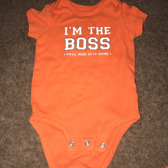 orange baby onesie